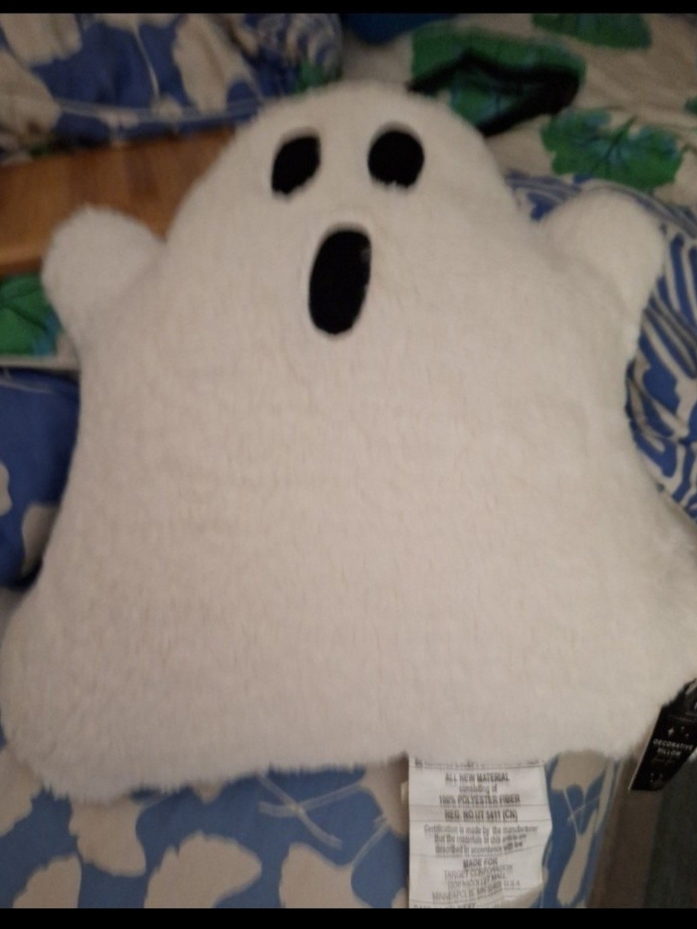 Target Plush Ghost Holiday Sherpa Pillow with Tags